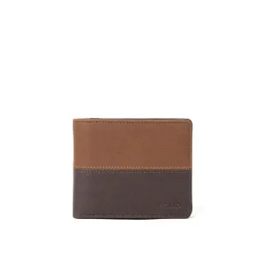 Picard Dallas Men's Bifold Leather Wallet with Card Window and Zipped Pouch (Tan)