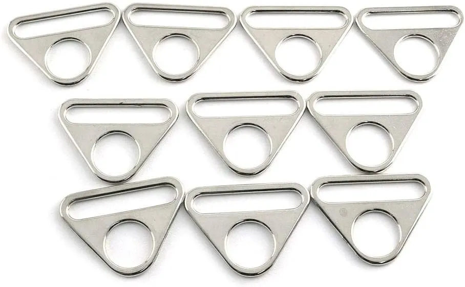 Pro Bamboo Kitchen 10PCS 1-1/2Inch Swivel Clip D Ring Buckles Snap Hook Adjuster Triangle with Bar
