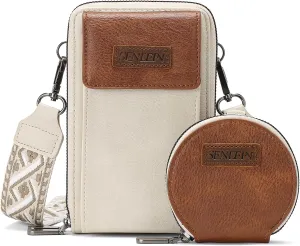 SENDEFN Small Crossbody Cell Phone Purse for Women Leather Cellphone Bags Wallet Purses with Multi Card Slots