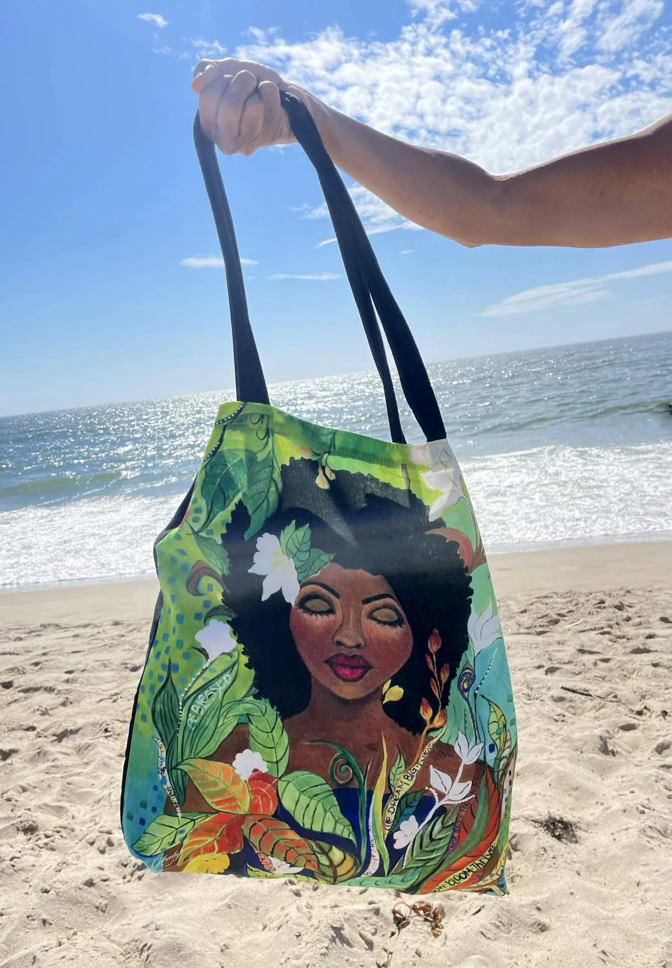 Shades of Color, LLC - Folded Canvas Shopping Bag I Am Life