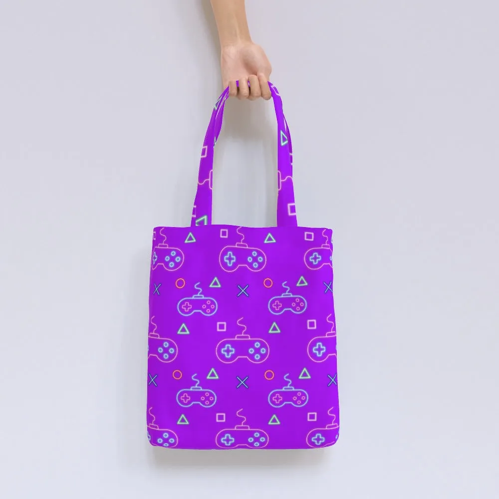 Tote Bag - Gaming Neon Purple