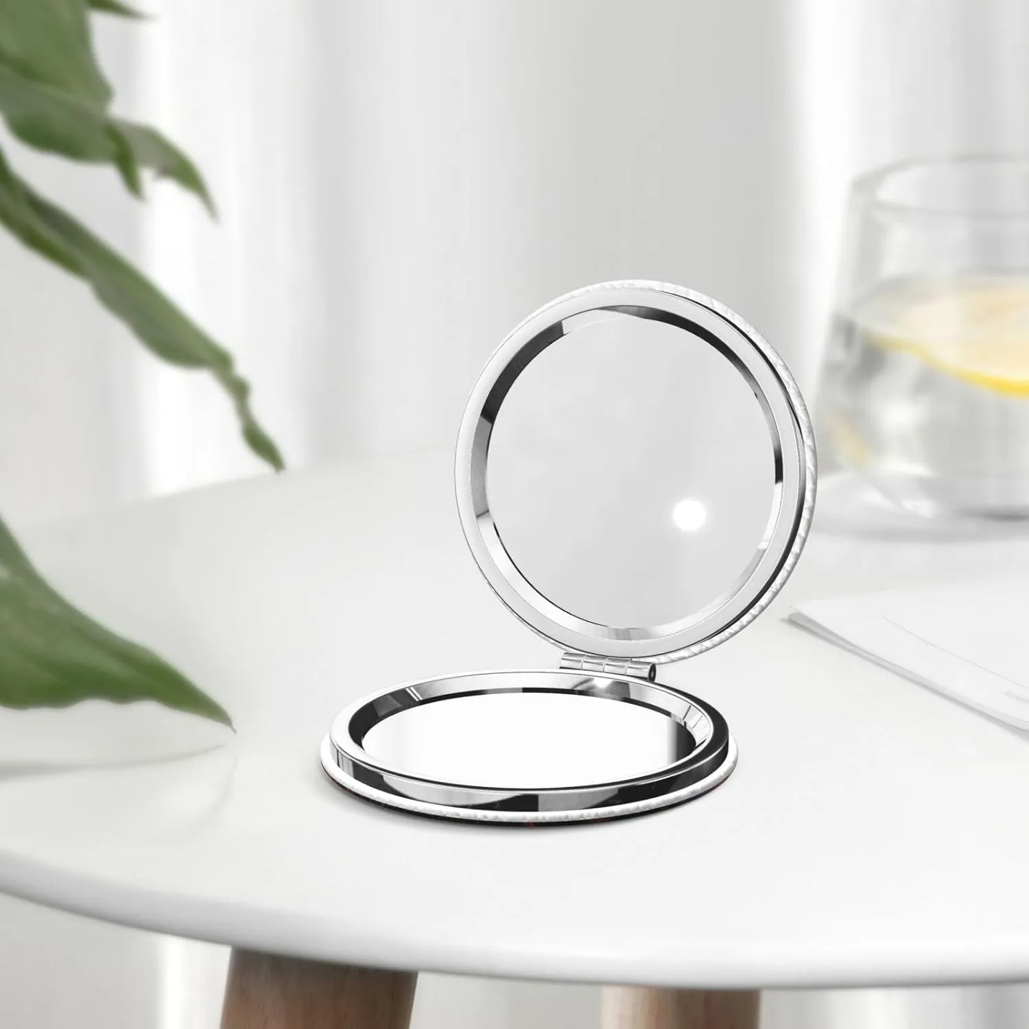 Travel Makeup Mirror for Women Double-Sided 1X/2X Magnifying Foldable Cosmetic Mirror Portable Pocket Mirror Dandelion in The Sunset Vanity Mirror Compact Beauty Mirror for Pocket Purse Clutch
