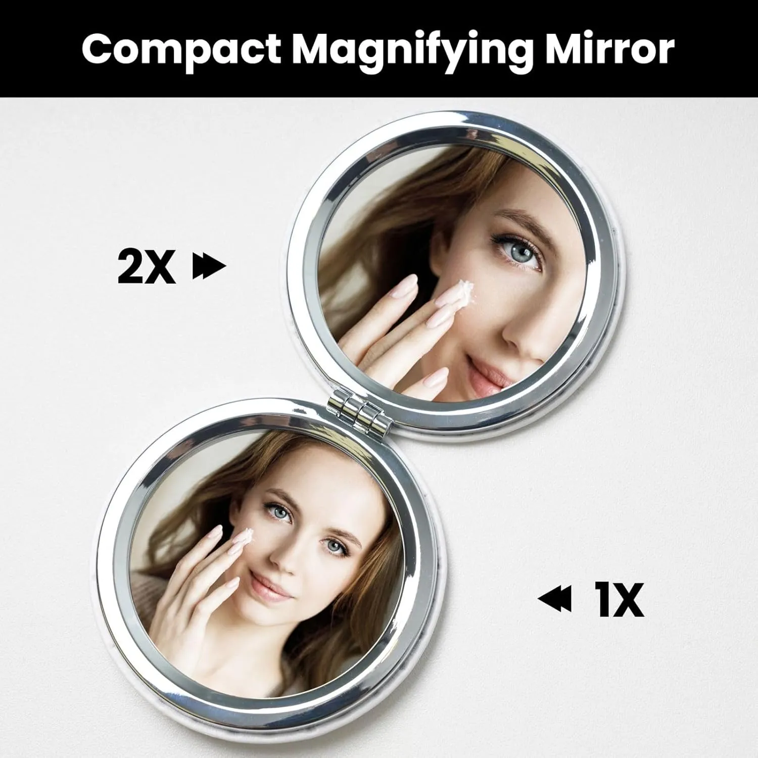 Travel Makeup Mirror for Women Double-Sided 1X/2X Magnifying Foldable Cosmetic Mirror Portable Pocket Mirror Dandelion in The Sunset Vanity Mirror Compact Beauty Mirror for Pocket Purse Clutch