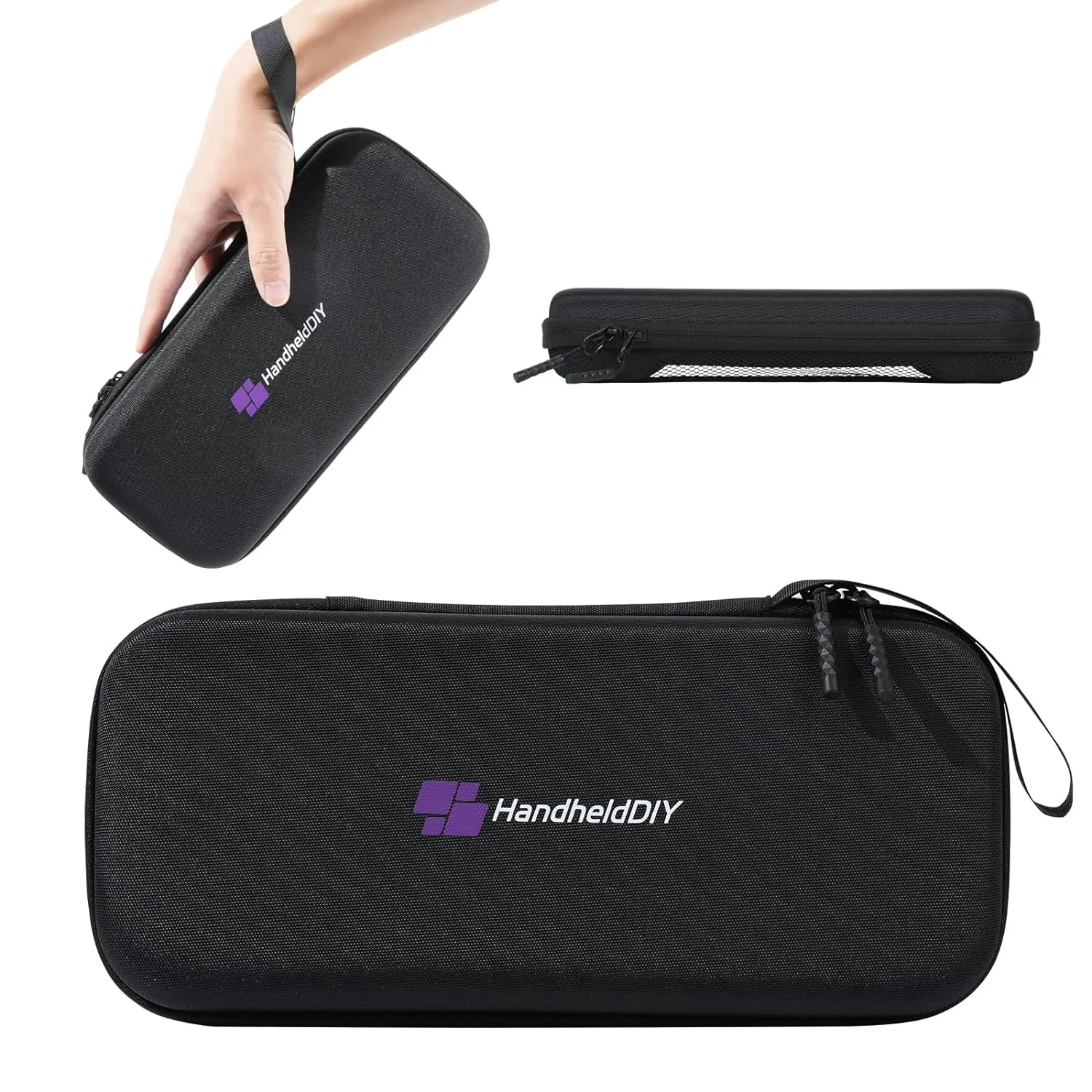 Ultra Thin Carrying Bag for ASUS ROG Ally, 900D High Grade Nylon with Back Mesh Pocket, Portable Traveling Case, Dust-proof, Anti-scratch, Gaming Handheld Accessories (Black)