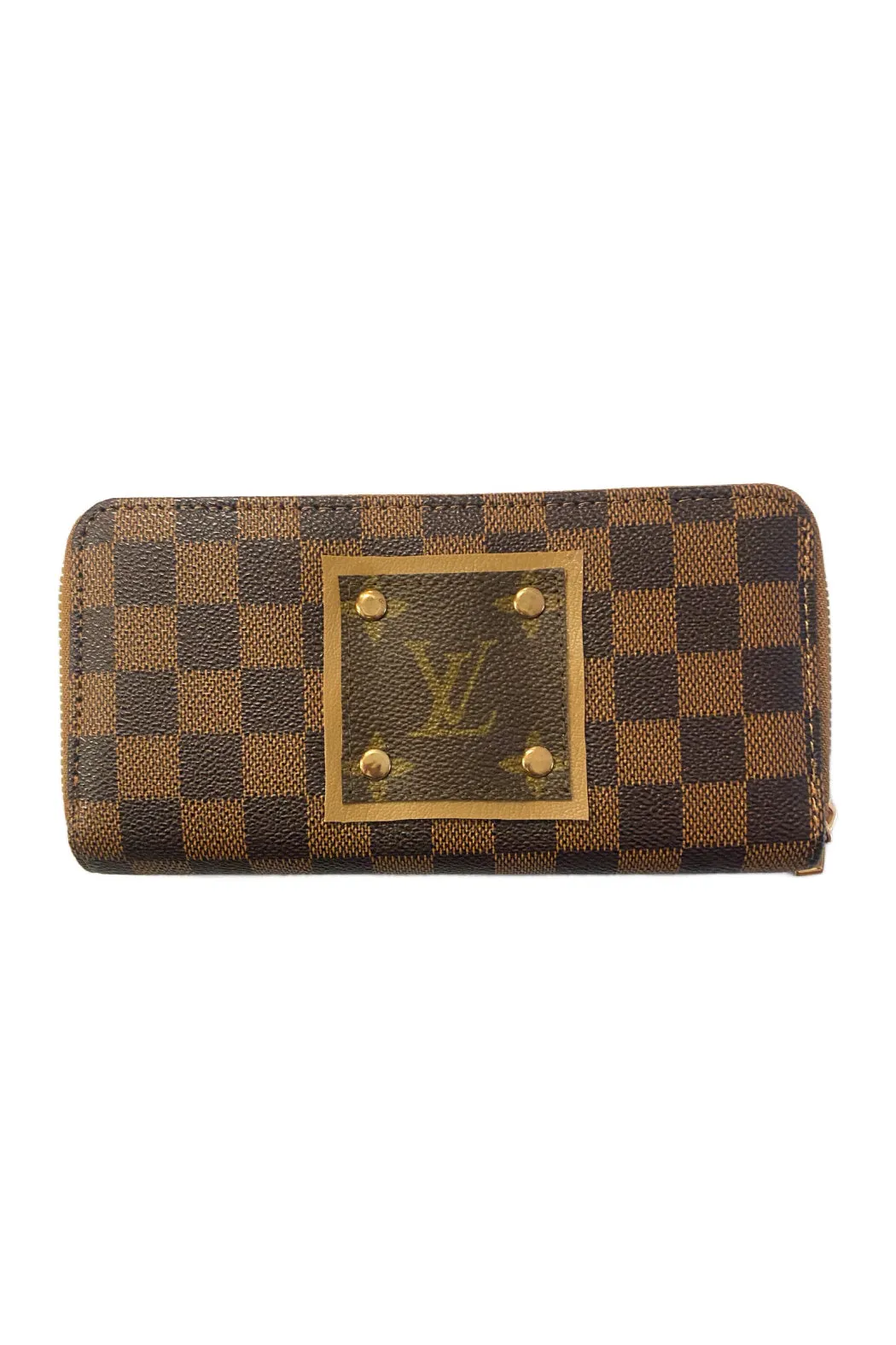 Upcycled Checkered Wallet