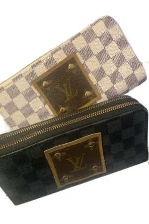 Upcycled Checkered Wallet