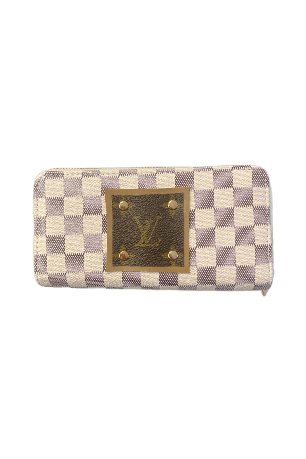 Upcycled Checkered Wallet
