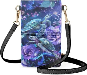 WELLFLYHOM Mini Touchscreen Crossbody Phone Bags for Women with Card Slots Shoulder Bag Purse Leather