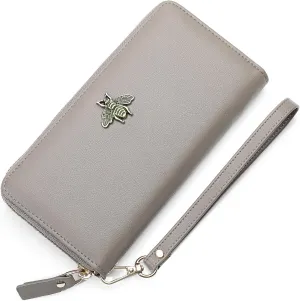 Women Wallet RFID Blocking Ladies Clutch Purses Long Wristlet Wallets for Women