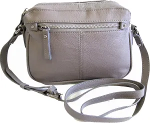 Women's Leather Cross Body Everyday Purse Single Strap Black, Grey