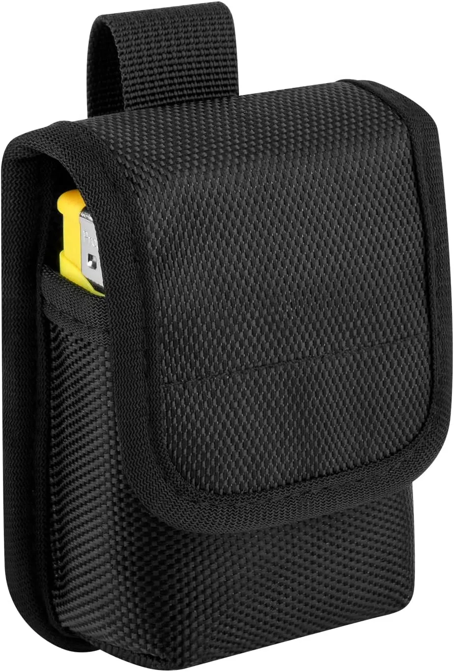 Xxerciz Tactical Cigarette Pouch Molle Nylon Military Bag Compact EDC Battery Lighter Storage Bag Mini Cigar Waist Pack, Black